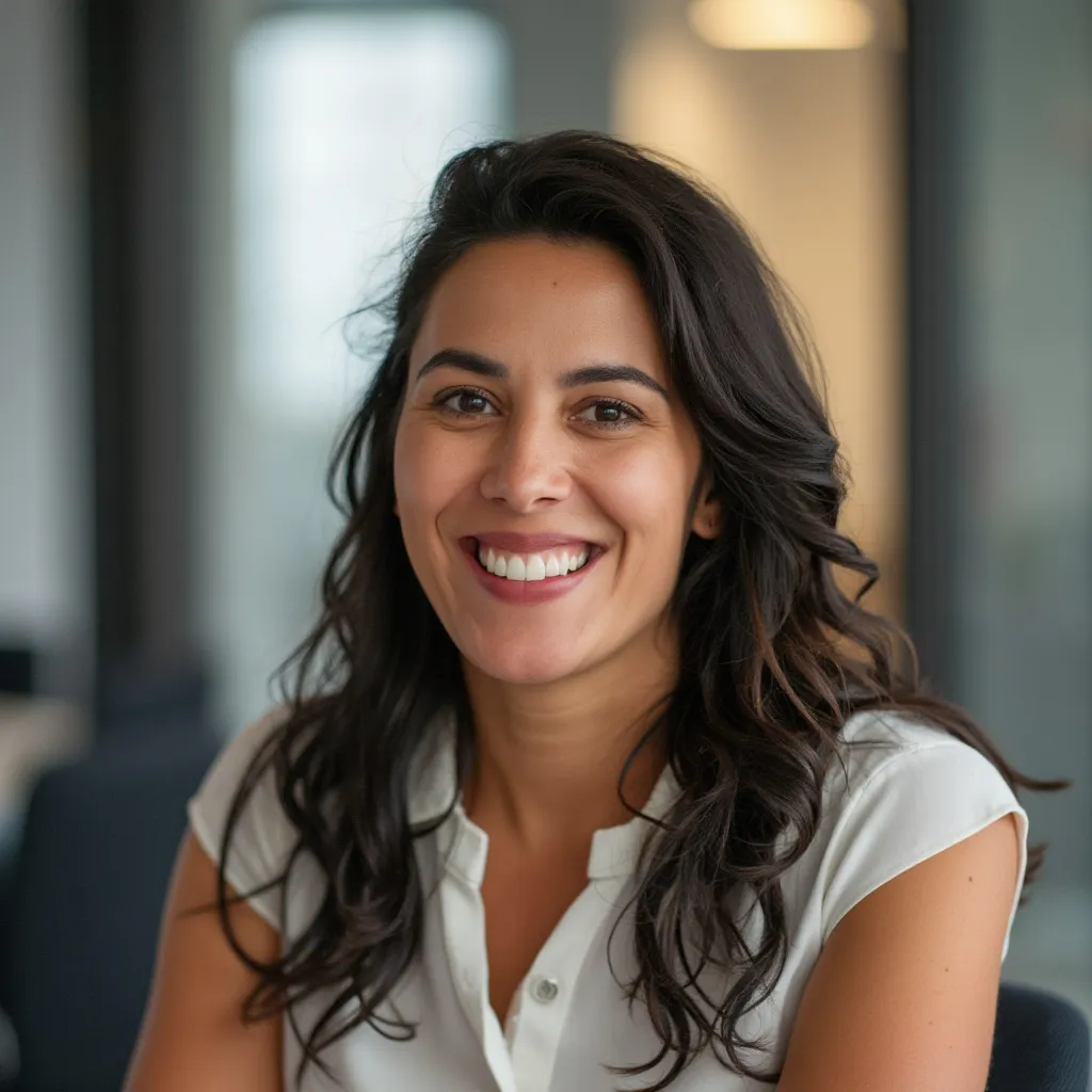 Retrato de Luciana Vega, Consultora Financiera Senior